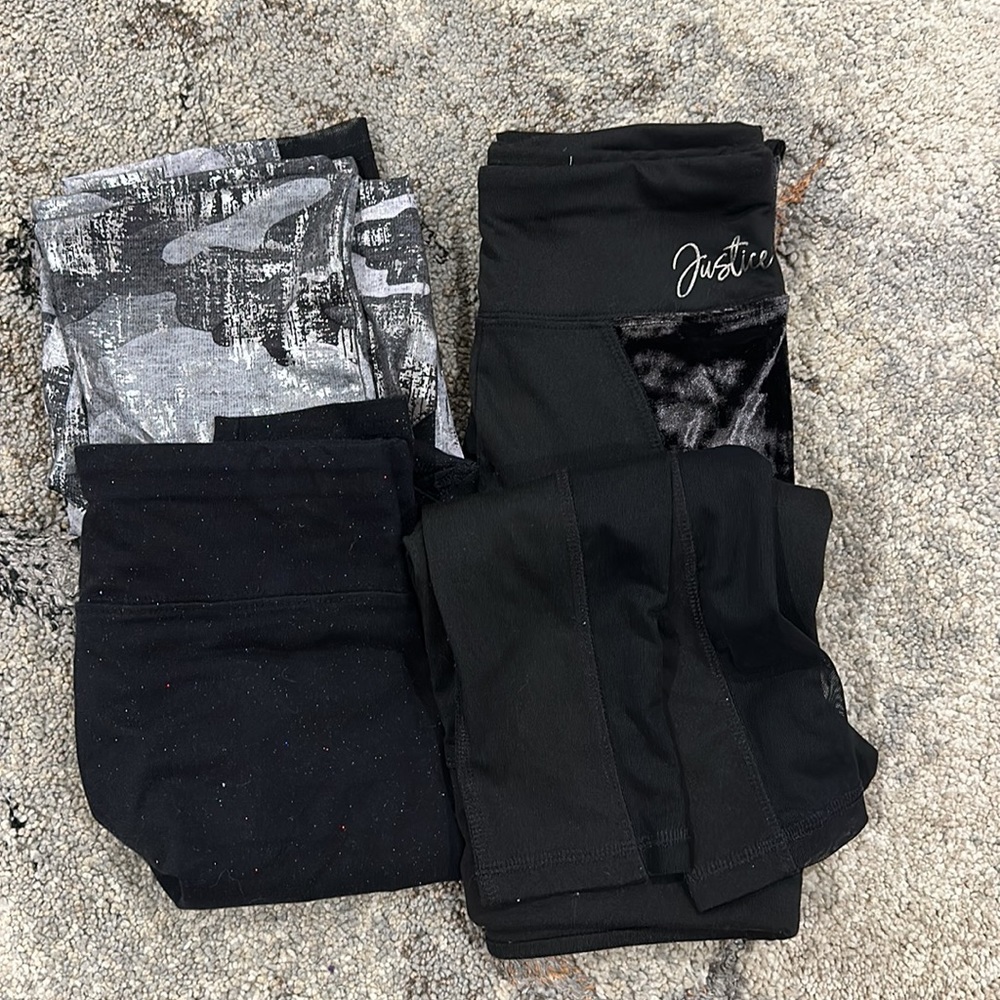 4 pairs of justice leggings
